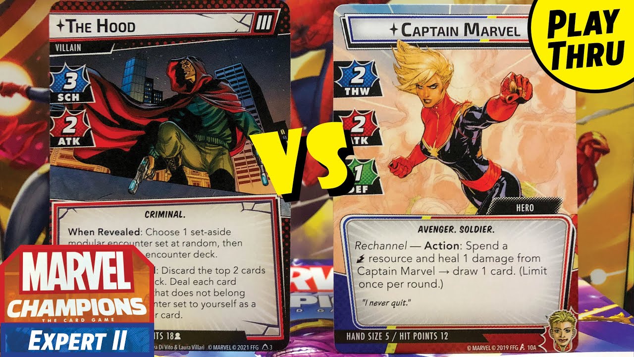 Captain Marvel VS the Hood on Expert II   |   Marvel Champions Solo Playthrough