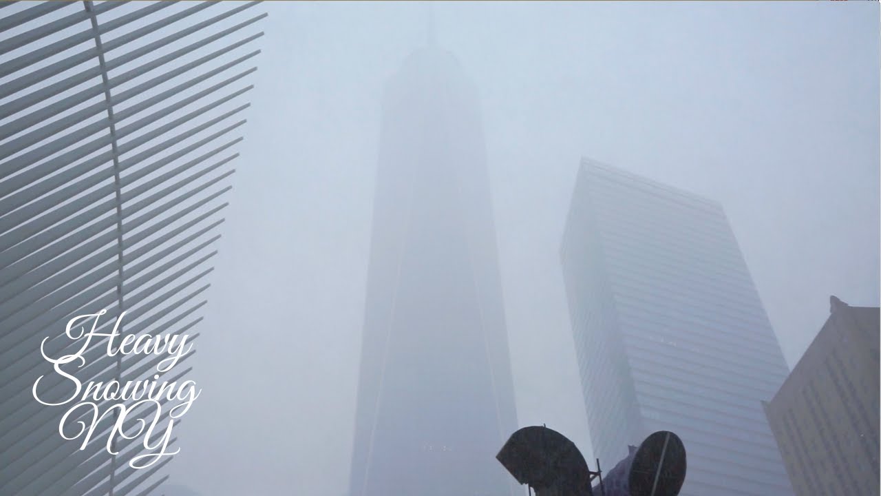 Heavy Snowing 9/11 One World Trade Center NY 2026