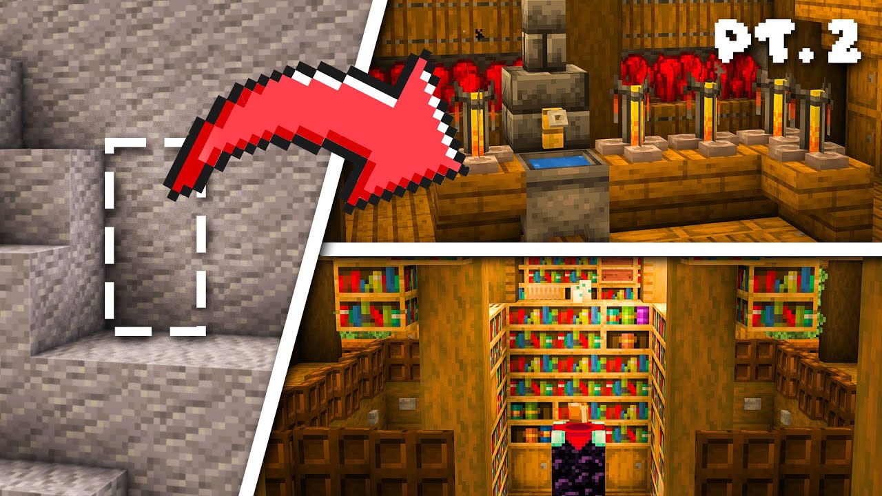 Minecraft: How to Build a Hidden Underground Base | Secret Base Tutorial - Part 2 of 3