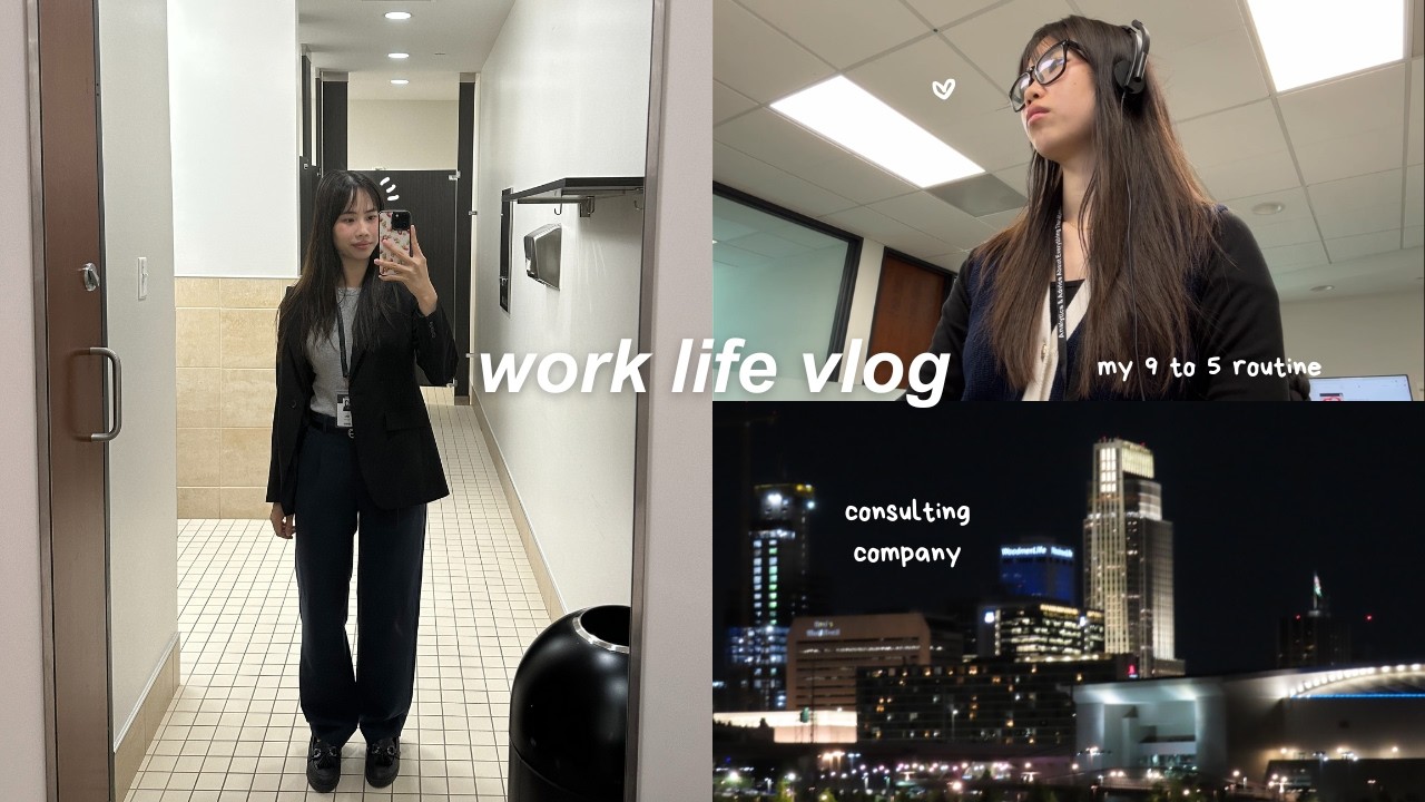 corporate vlog 👩🏻‍💻| first week in office, my 9 to 5 internship routine, work outfits + what i eat