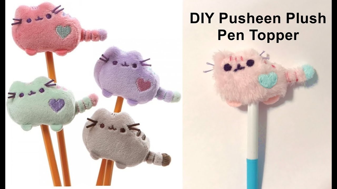 DIY Pusheen Plush Pen Topper + FREE Pattern | Back to school gifts