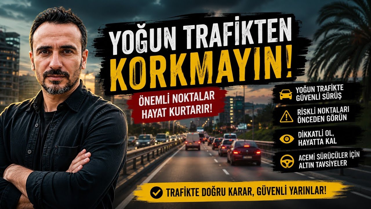 YOĞUN TRAFİKTEN KORKMAYIN, ÖNEMLİ NOKTALAR,ACEMİ SÜRÜCÜ DİREKSİYON DERSİ SÜRÜŞ EĞİTİMİ LEVENT
