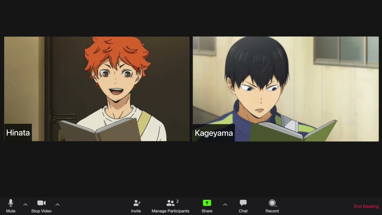 Haikyuu ~ zoom study session with Hinata and Kageyama | lofi playlist