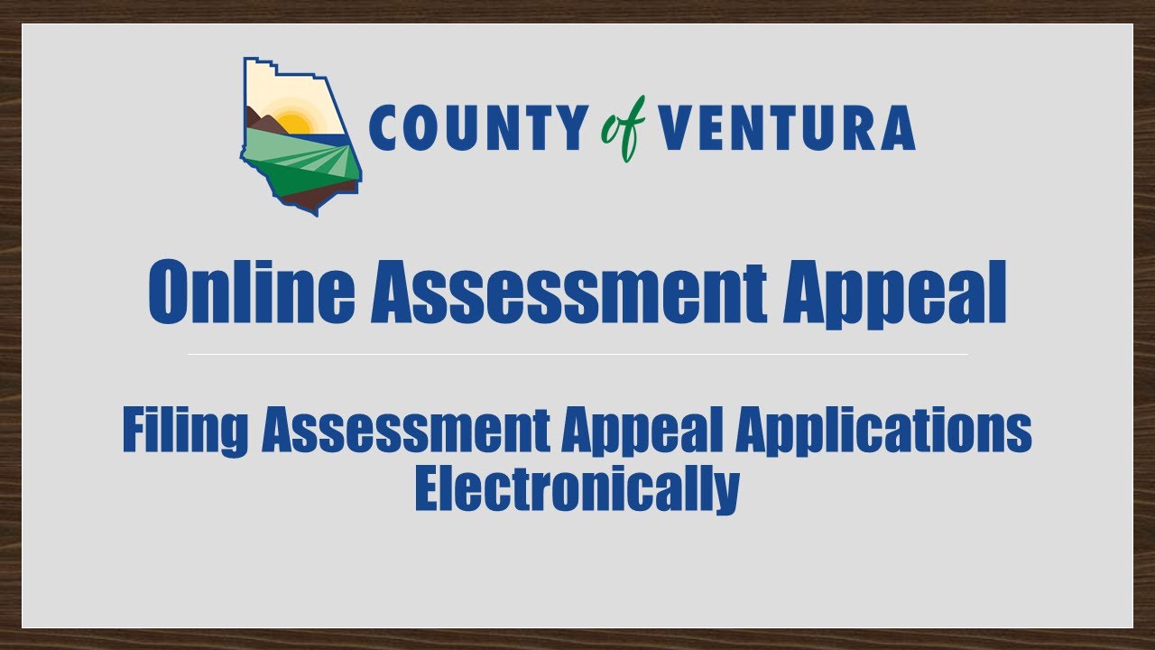 Online Assessment Appeals  - Filing Assessment Appeal Applications Electronically