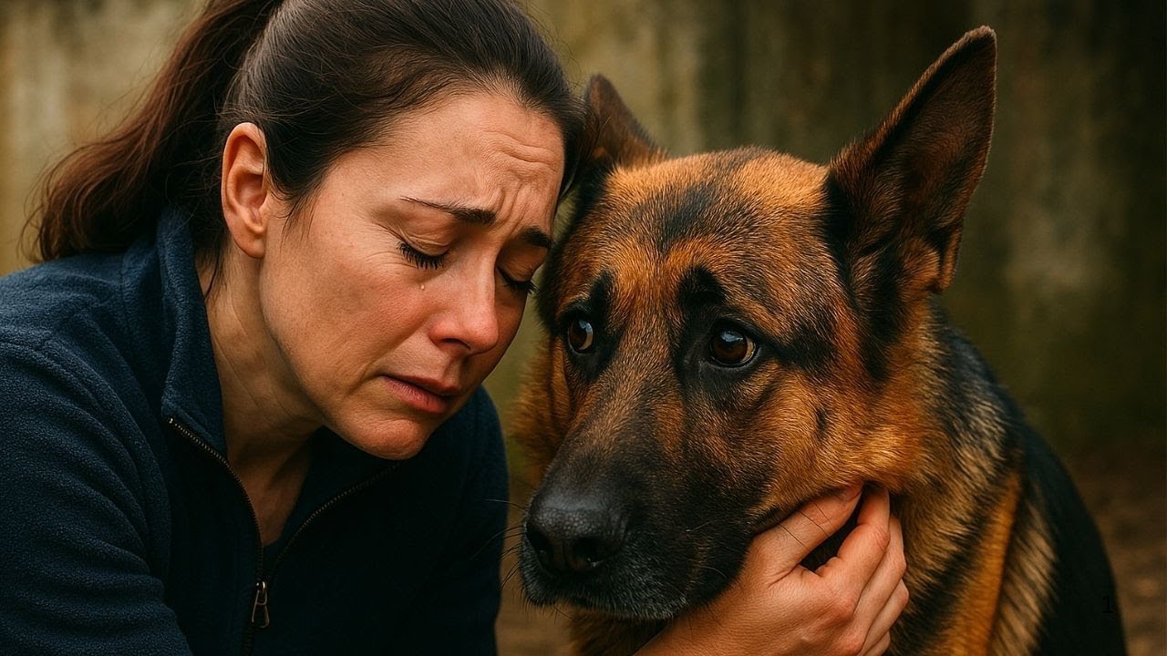 Frau nähert sich verängstigtem Schäferhund – was dann passiert, rührt alle zu Tränen