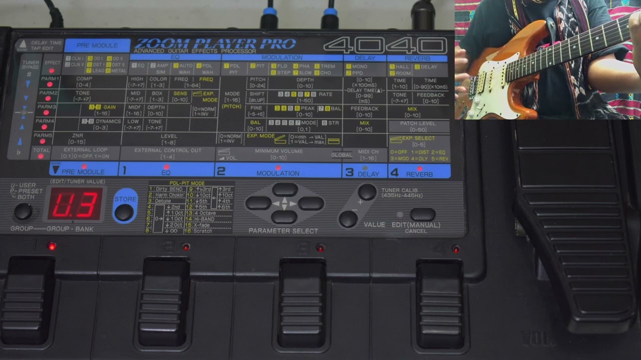 Efek Gitar Made in Japan Zoom Player 4040 - guitar effect jadoel Link Tokped Deskripsi