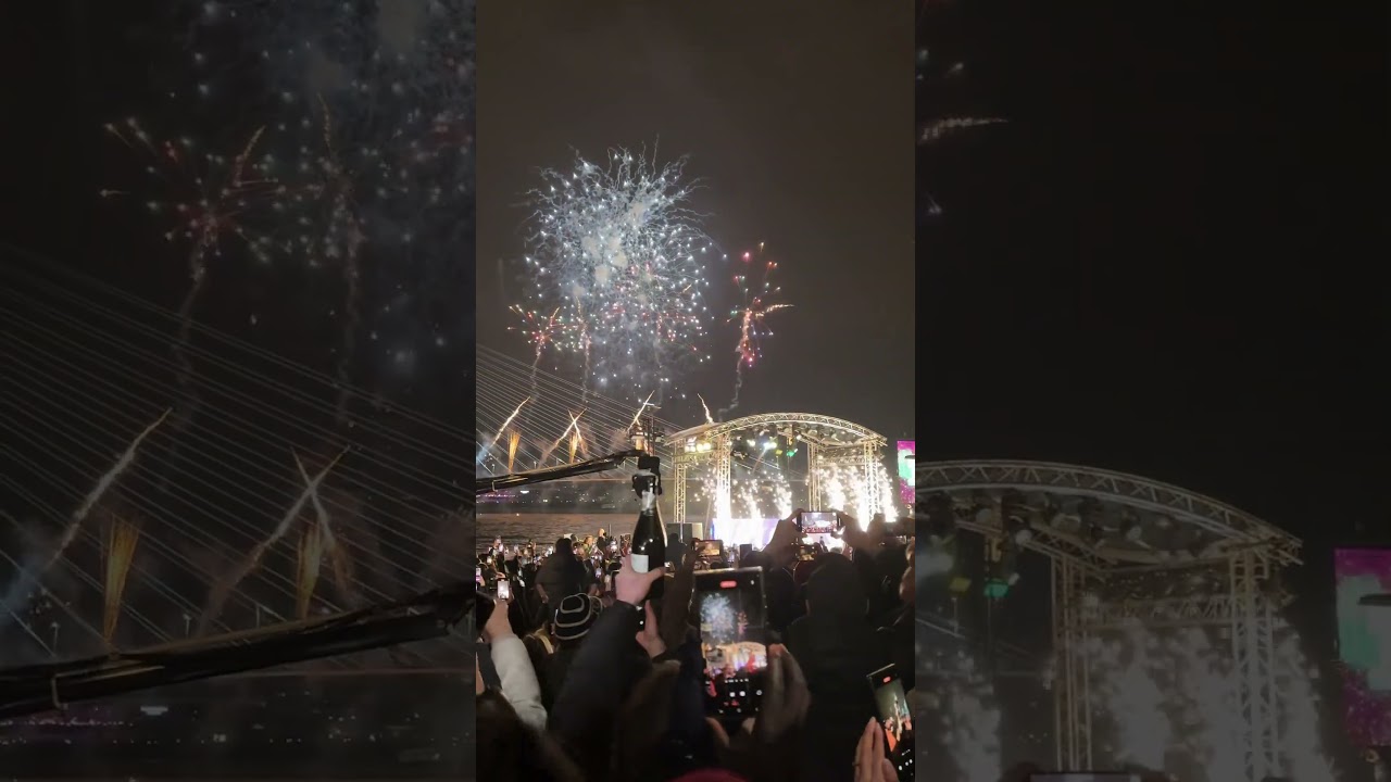 Countdown to New Year Fireworks Rotterdam
