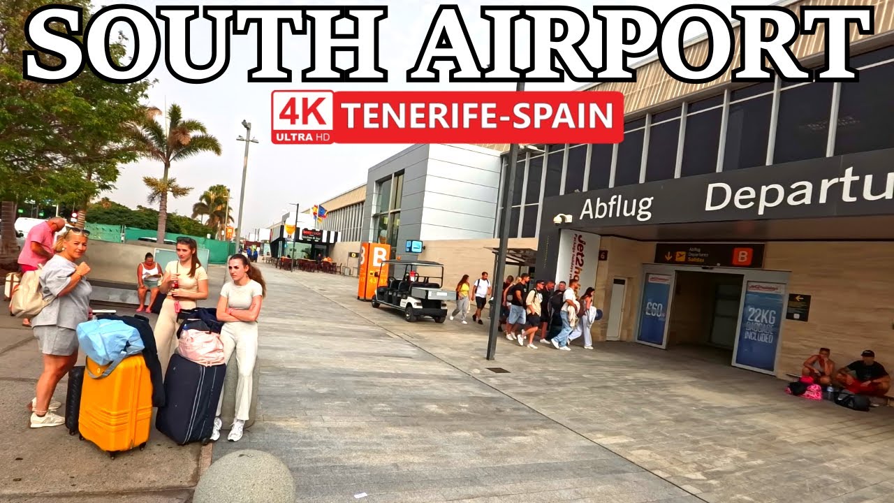 TENERIFE - SOUTH AIRPORT | Heatwave with Calima 🥵 4K Walk ● September 2025