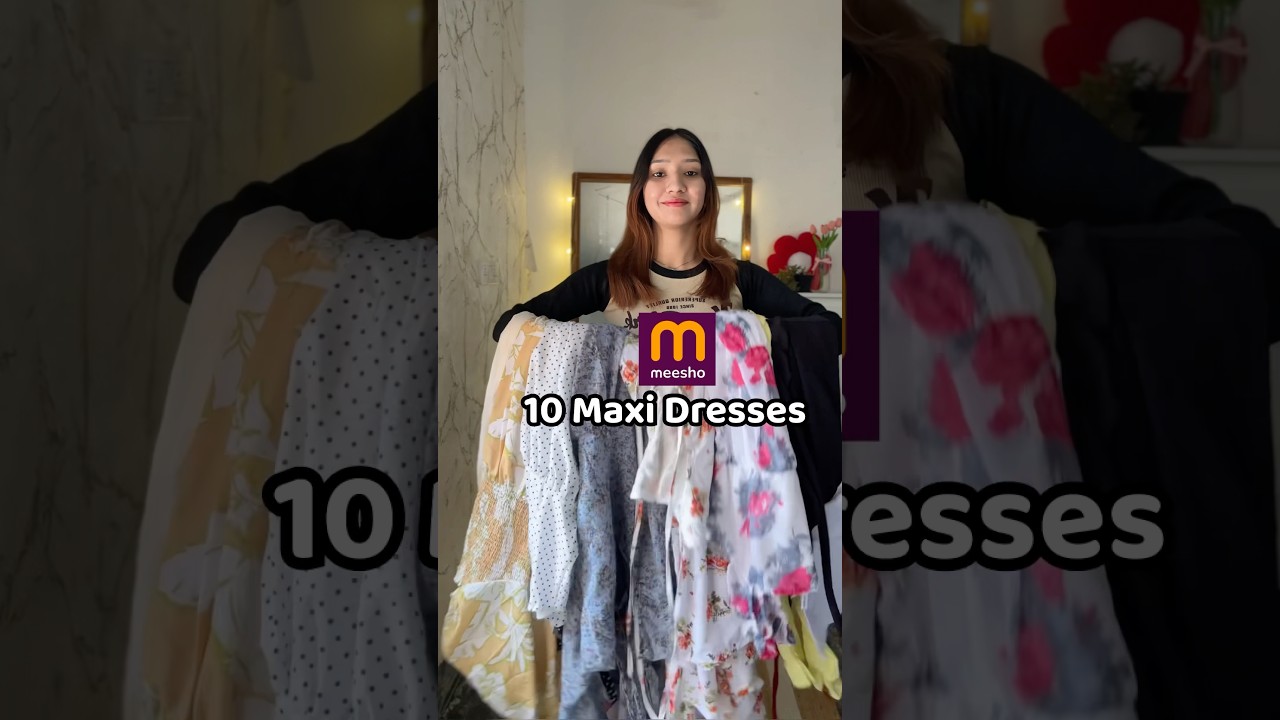 Comment &ldquo; AA&rdquo; for link ✨🔗 #meesho #meeshohaul #meeshofinds #maxidress