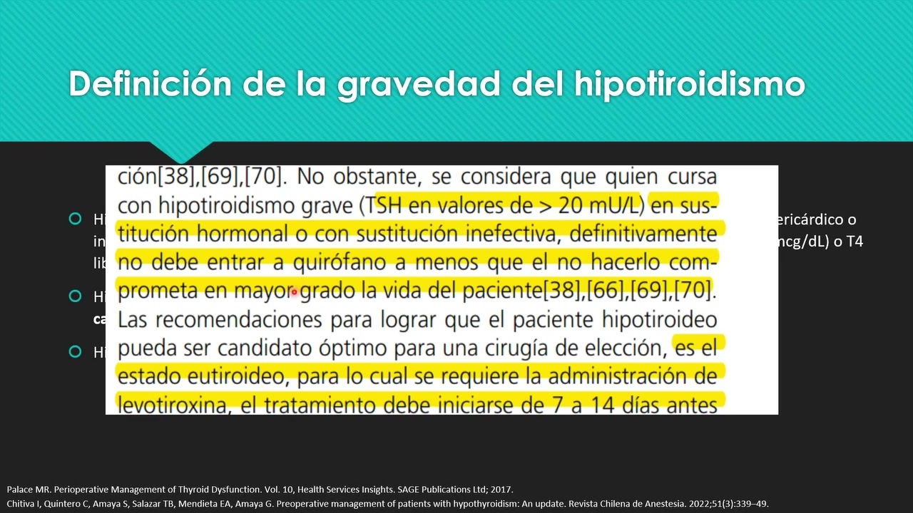 MANEJO PERIOPERATORIO DEL PACIENTE CON ENFERMEDAD TIROIDEA PARA CIRUGIA NO TIROIDEA