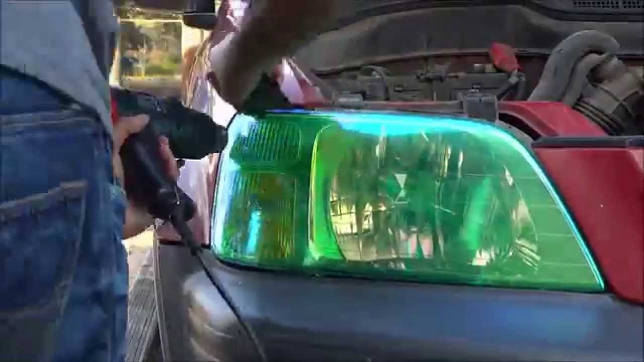 Chameleon Green Headlight Tint