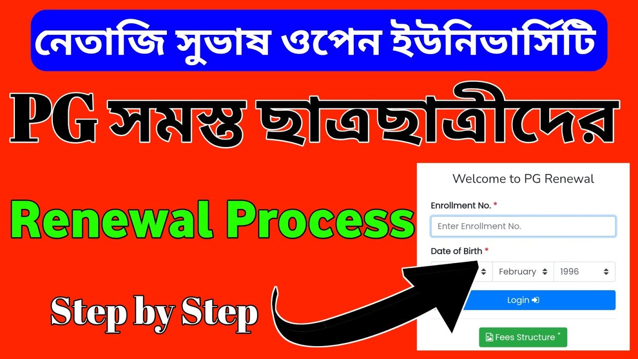 NSOU PG Renewal Full Process Step by Step 2025 | How to do NSOU Renewal 2025 | NSOU PG Renewal 2025