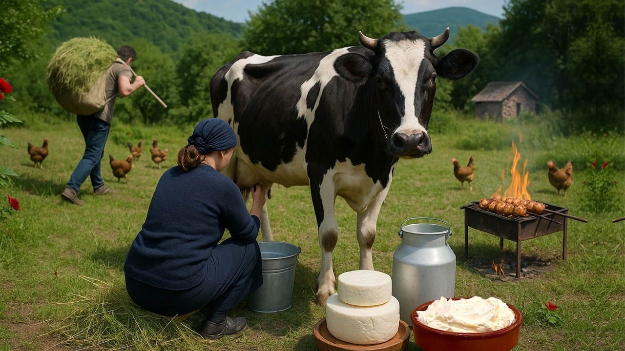 LIVE: We Prepared Honey Cake and Walnut Apple Dessert in the Forest in the Village