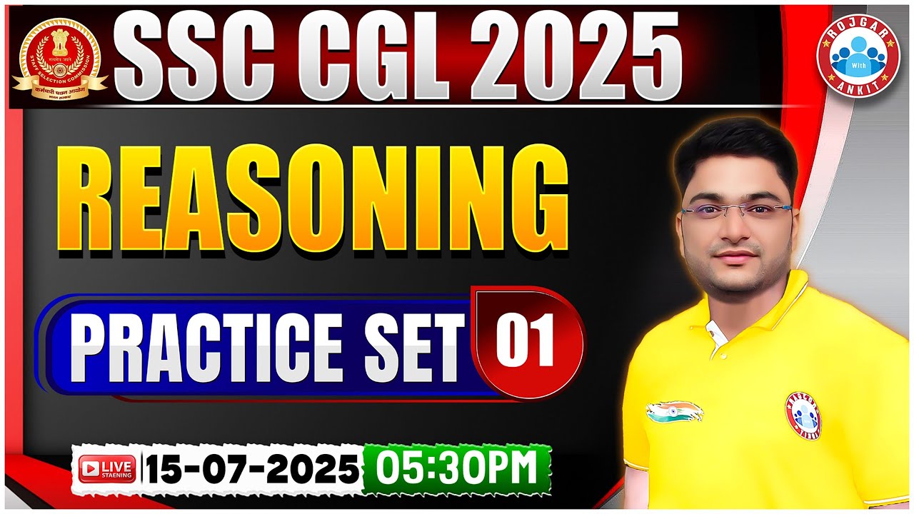 SSC CGL Reasoning Classes 2025 | SSC CGL Reasoning Practice Set #01 | CGLReasoning MCQs