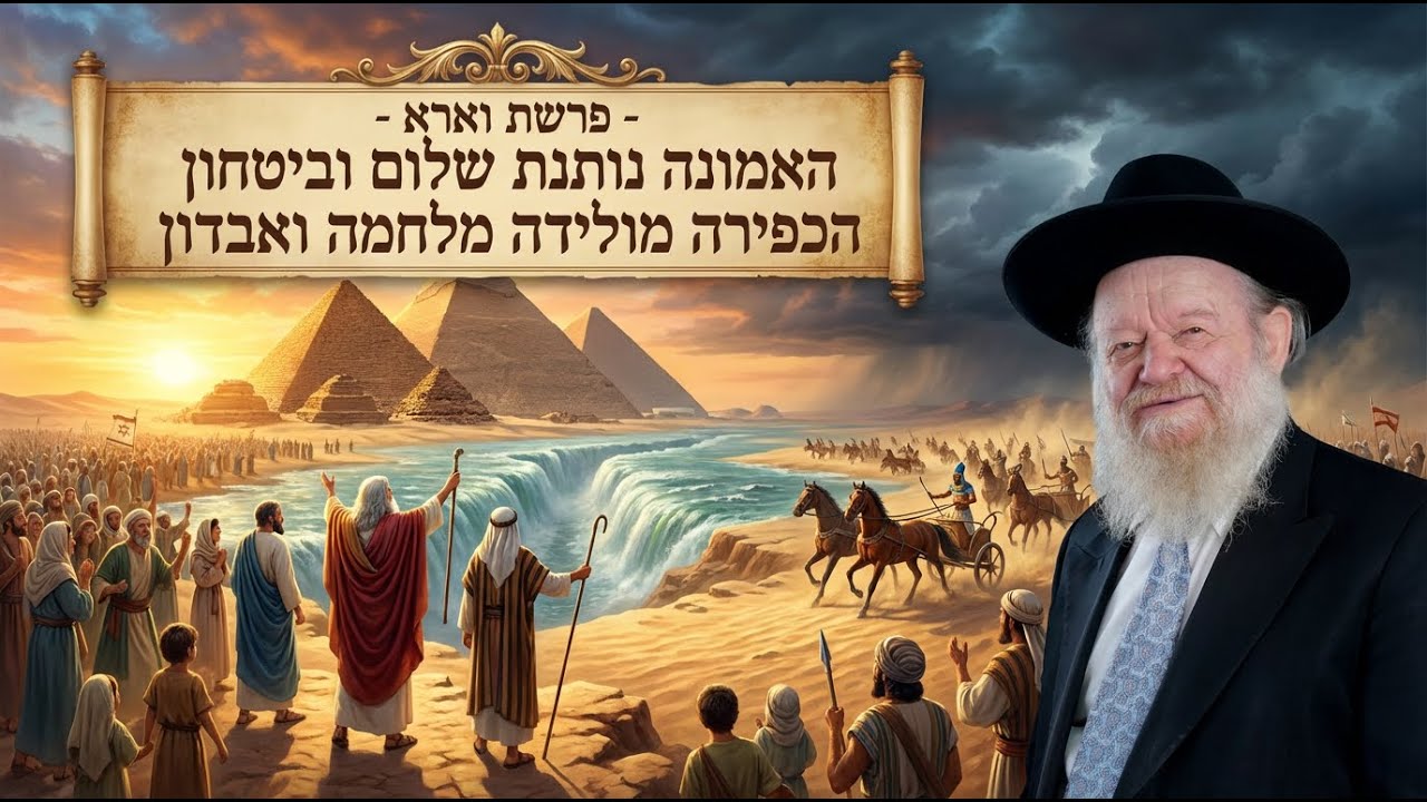 פרשת וארא - האמונה נותנת שלום וביטחון הכפירה מולידה מלחמה ואבדון | הרב יוסף צ. בן פורת - תשפ