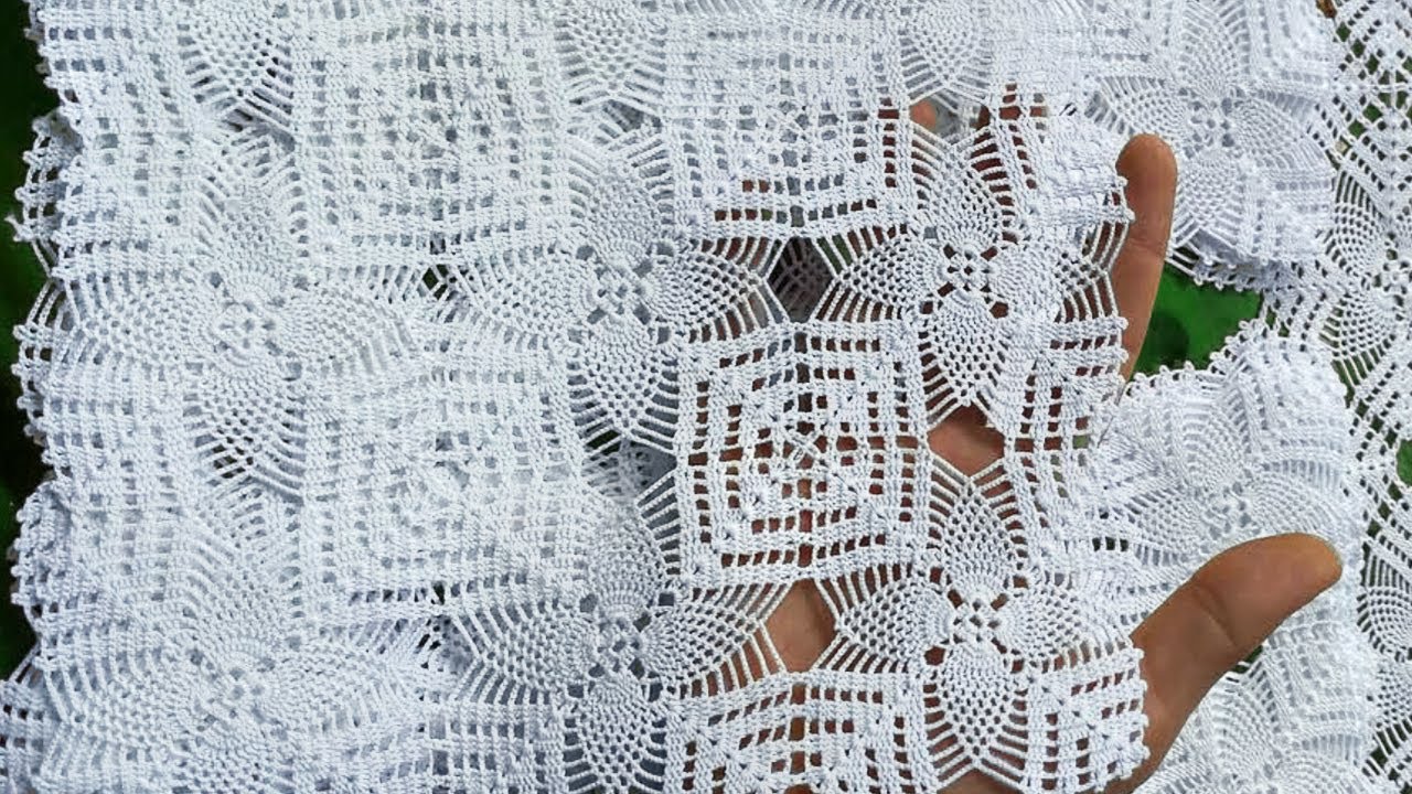 Tutorial Crochet Pattern  🧶 Motif Crochet Pattern & Join Square Crochet Motif ! Blanket, Tablecloth