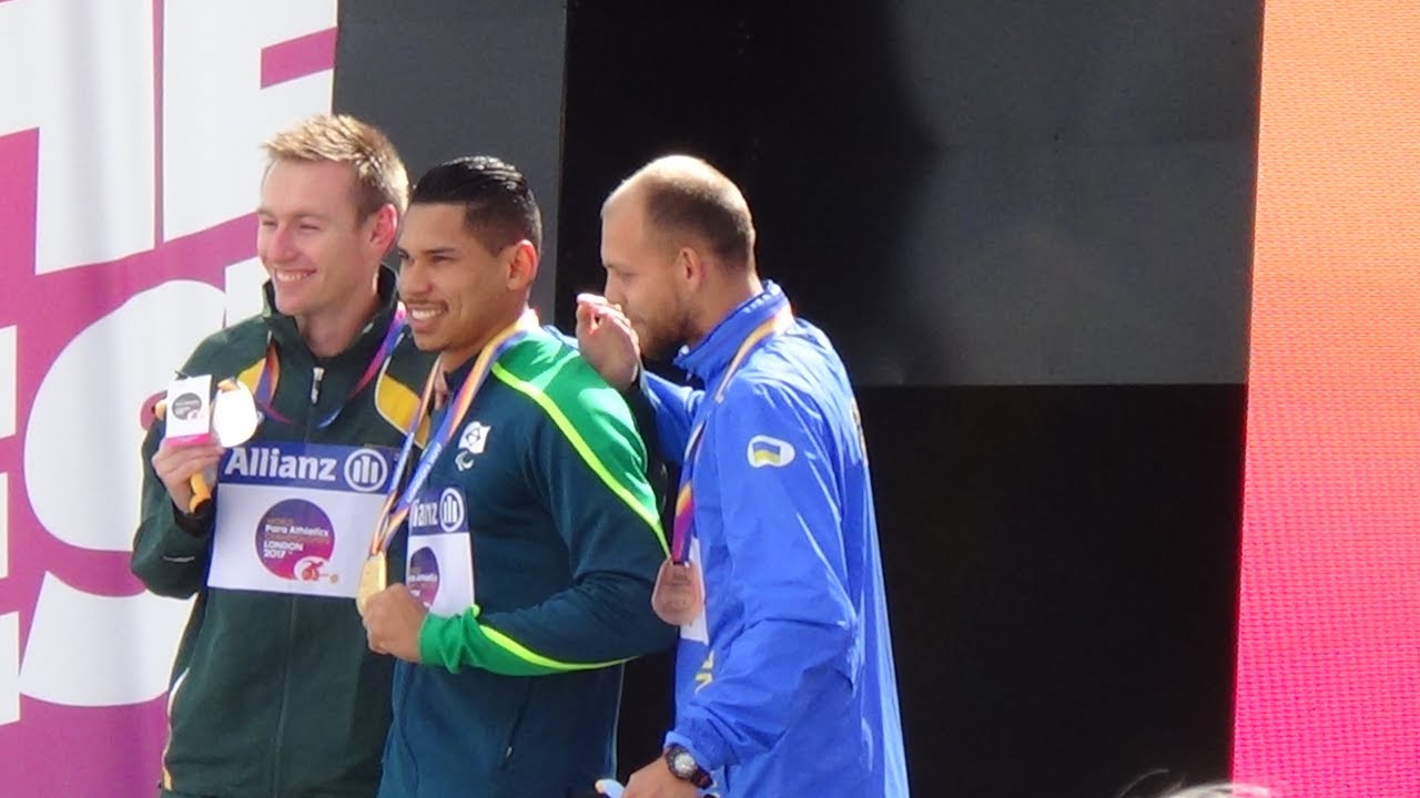 Men's 100m T37 Medal Ceremony - London 2017 World Para Athletics Championship