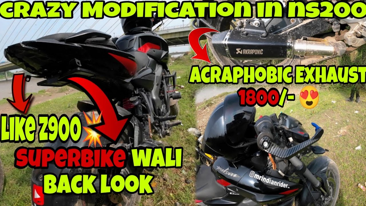 Cheapest💸Modification In Ns200🥵|| How to Install Exhaust💥 At Home🏠 || Full Detail #modification