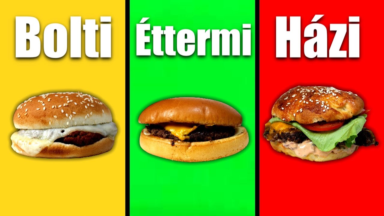 BOLTI vs ÉTTERMI vs HÁZI HAMBURGER!