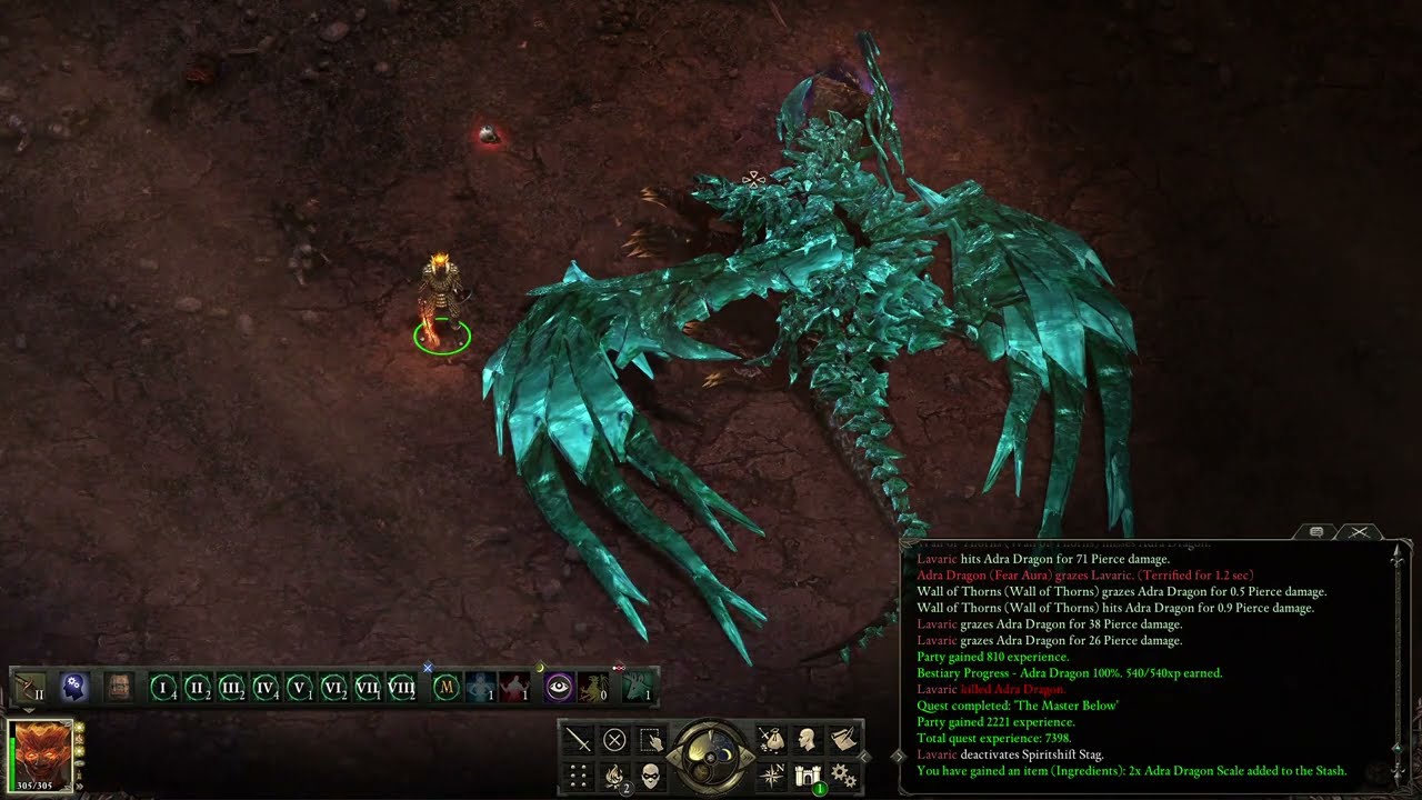 Pillars of Eternity - PotD Solo Fire Druid - Adra Dragon