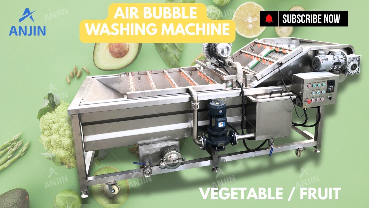 Indurstrial Air bubble washing machine for vegetable and fruits