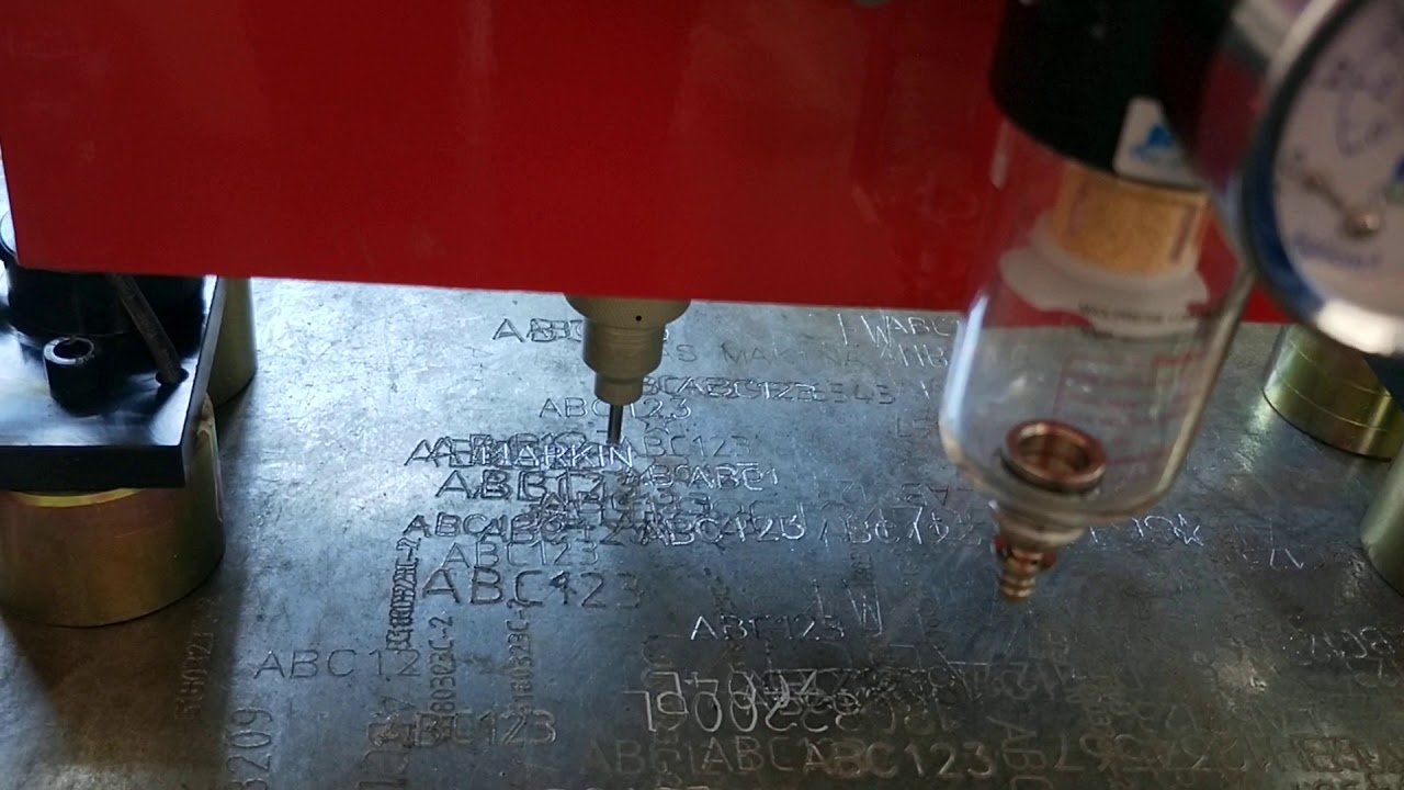 PH series dot peen marking machine 3- Marking on metel (working with PC)