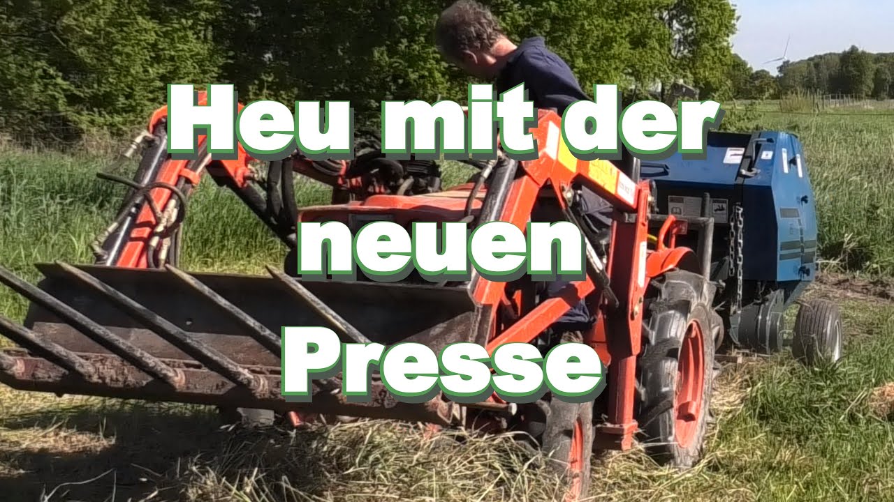 Test der neuen Mini Rundballenpresse