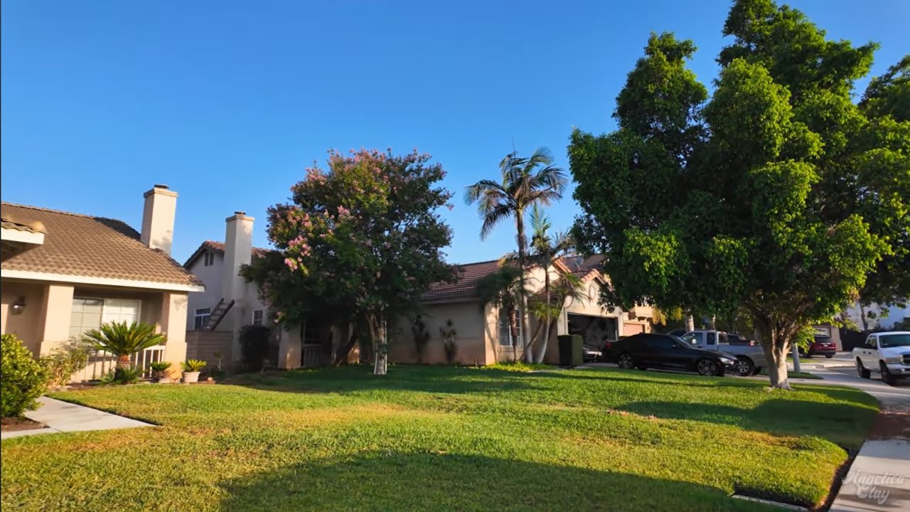Quiet Summer Morning Neighborhood Walk |  Riverside, CA