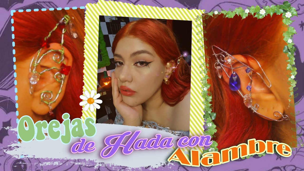 DIY Orejas de HADAS 🧚‍♀️ con ALAMBRE & CRISTALES para disfraz de HALLOWEEN 🎃  (O También ELFO🍄)