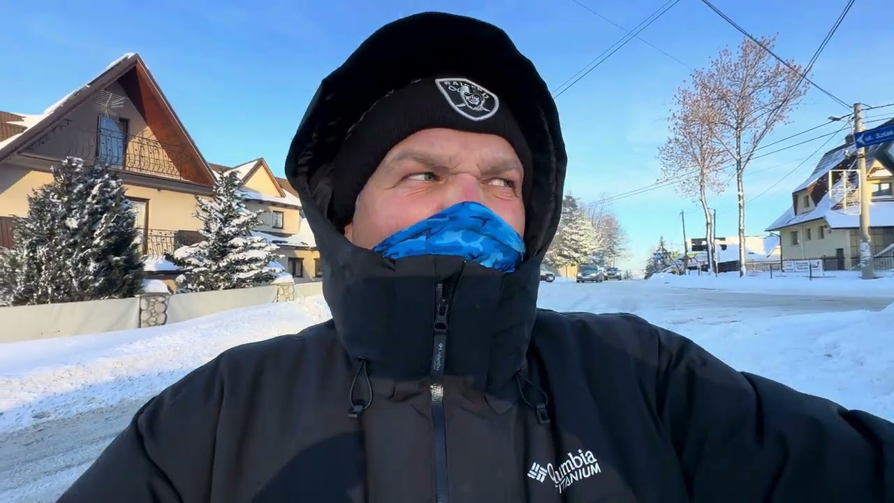 Zima w Zębie, najwyżej położonej wiosce w Polsce - piękne widoki na Tatry! Dziś -10c!
