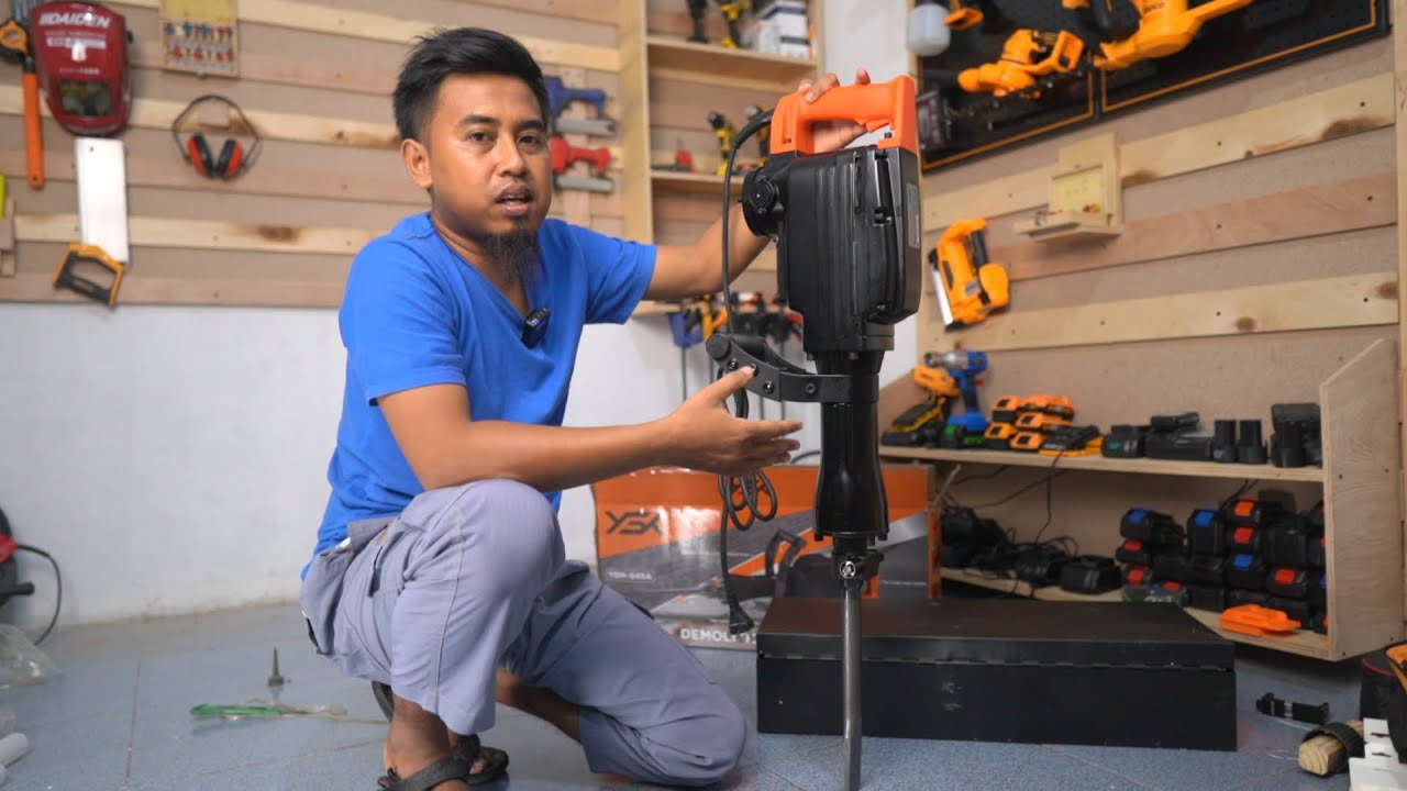 gabut!! akhirnya saya cobain mesin bobok jumbo ini.. YASUKA DEMOLITION HAMMER YDH-045A