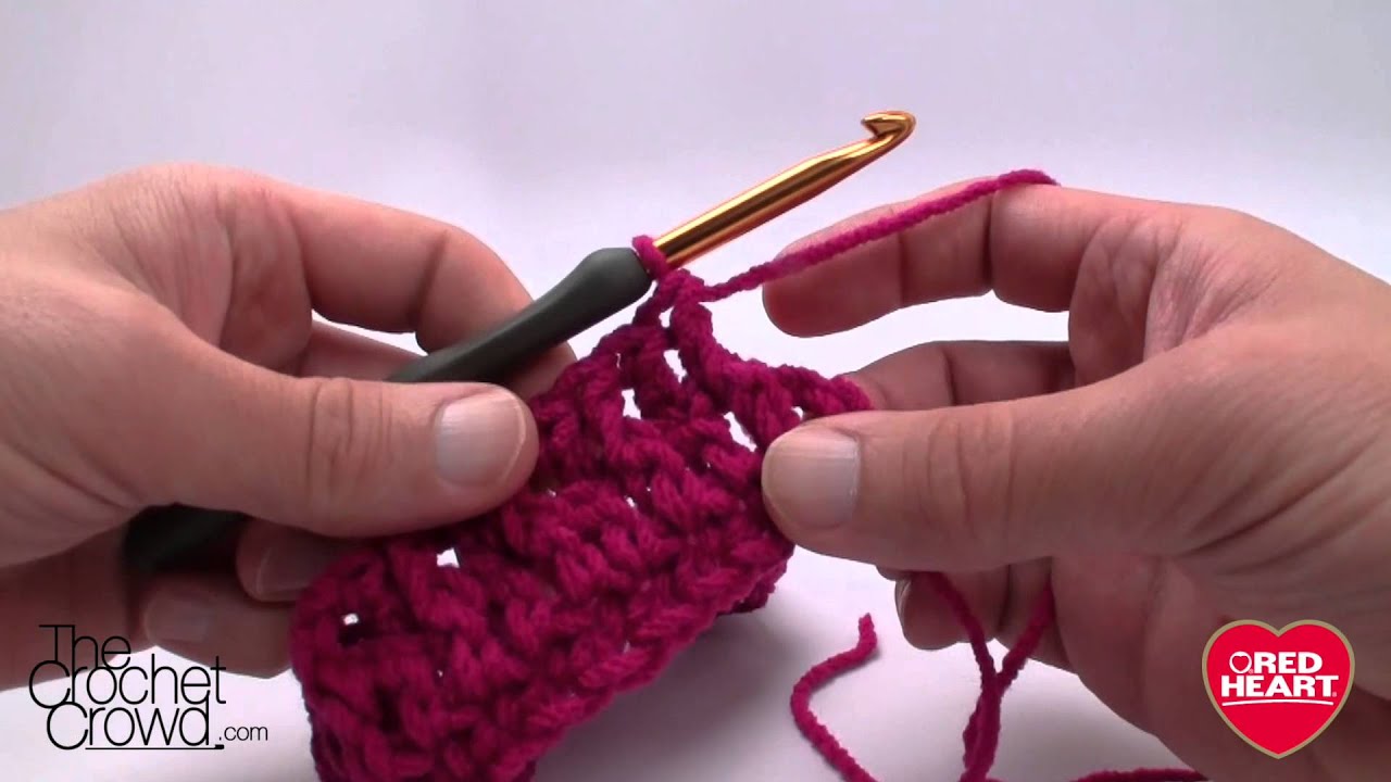Left Hand: Crochet Front Post Double Waffle Stitch