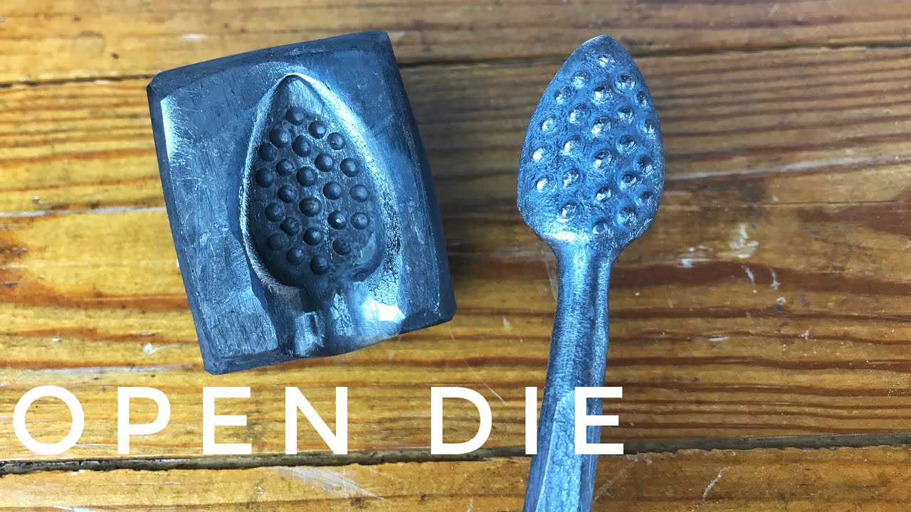 Open forging die for decorative elements