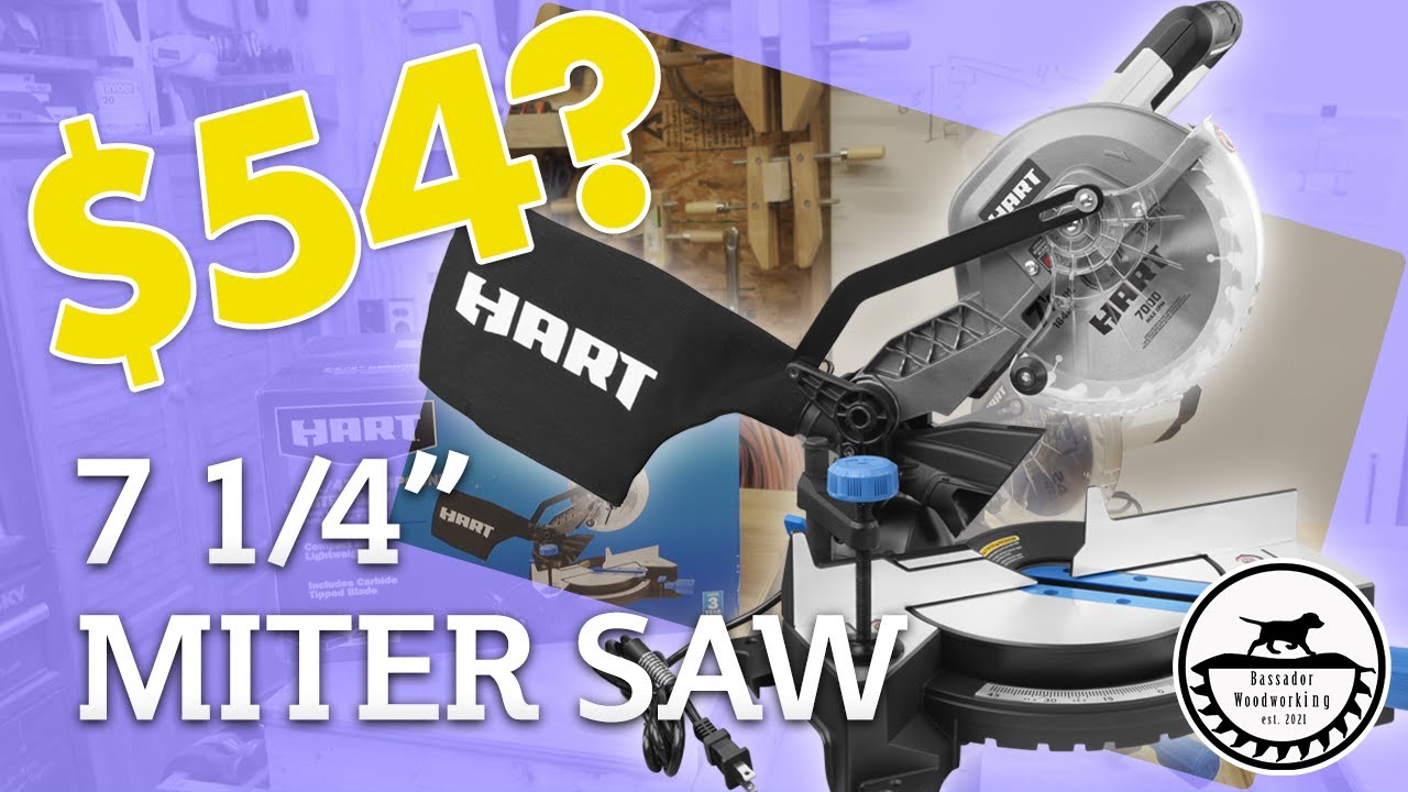 $54 Miter Saw | Hart 7 1/4 inch Compound Miter Saw
