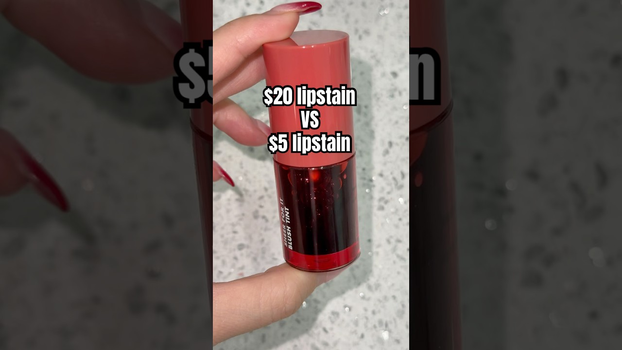 $5 VS $20 Lipstain 😳 #lipstain #liptint #beauty #cosmetics #smallbusiness #makeup #vampire