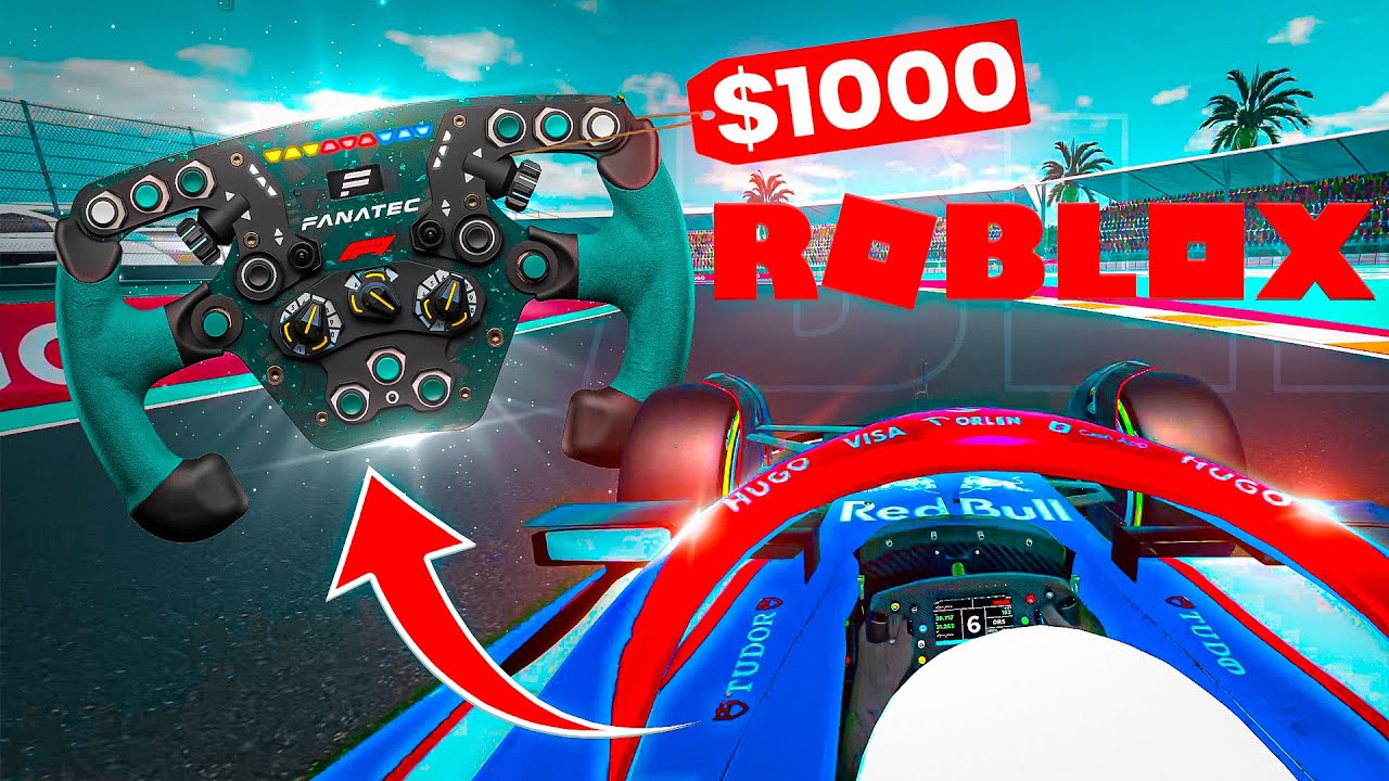 ROBLOX With A $1000 FORMULA 1 STEERING WHEEL