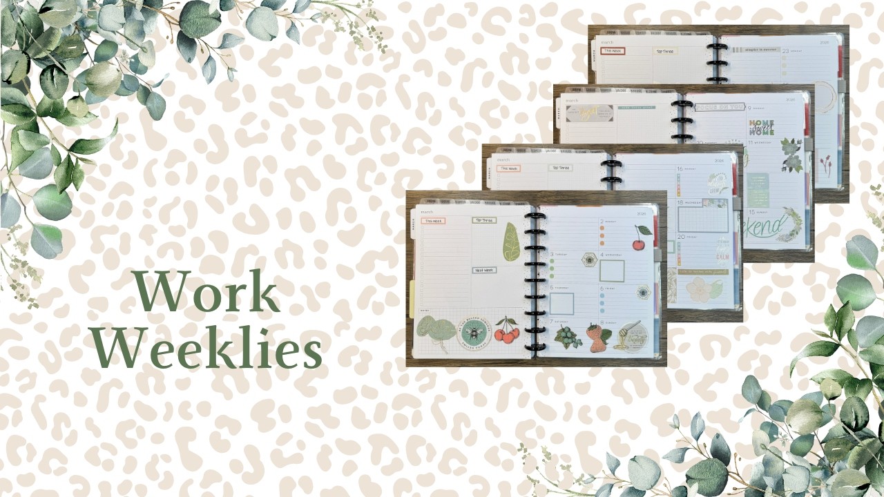 Work weekly spreads: March 2026