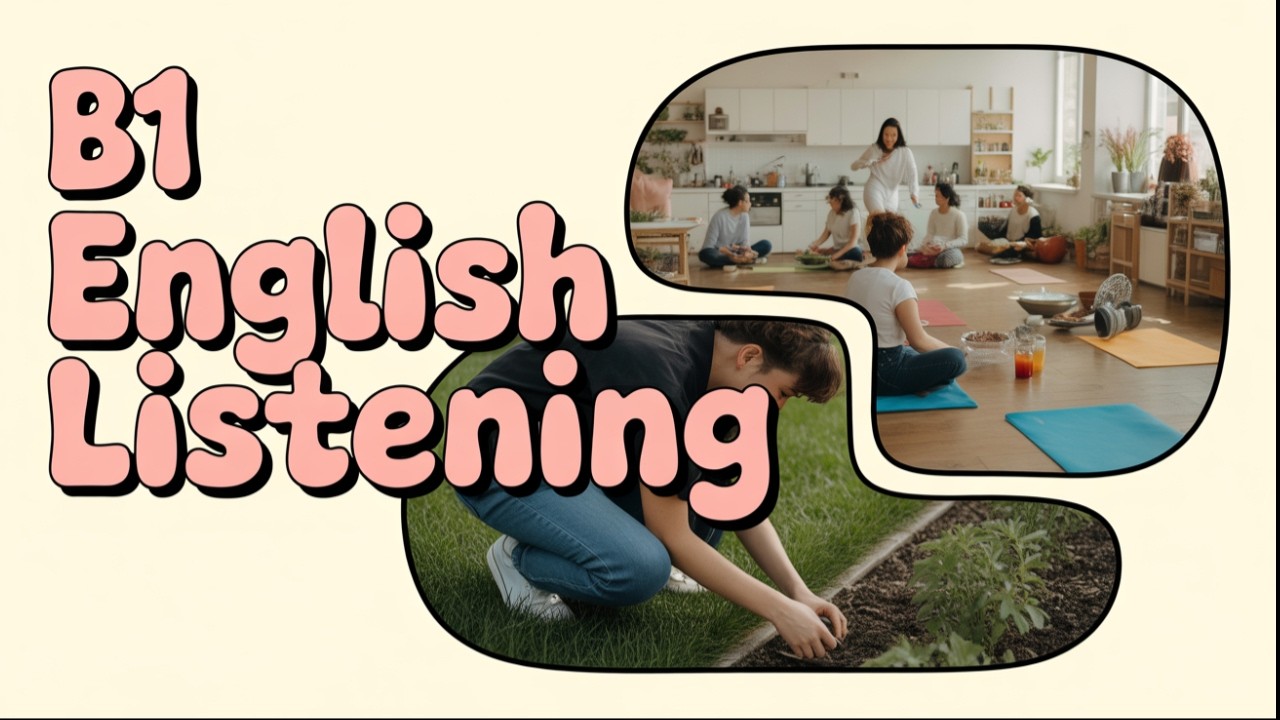 Slow B1 English Listening Practice Video  - My Favourite Hobbies