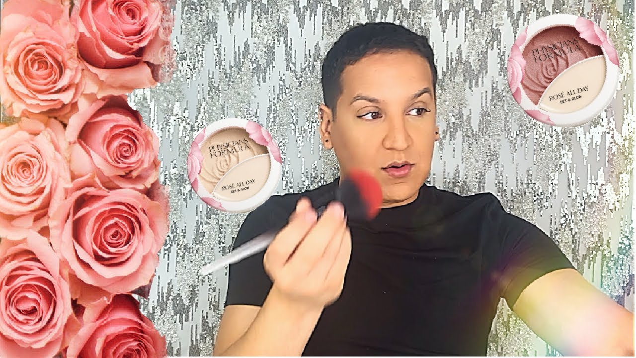 Glowing like an angel baby! Trying on Physician Formula's Rosé All Day Set & Glow Powder & Balm