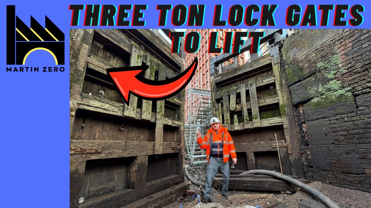 How to lift out 3 ton lock gates in Manchester city centre  ?