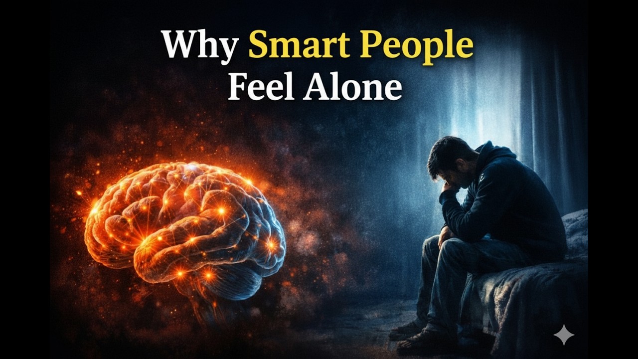 Why Smart People Feel Alone #BrainUnlocked #Psychology #SmartPeople #Loneliness #overthinking