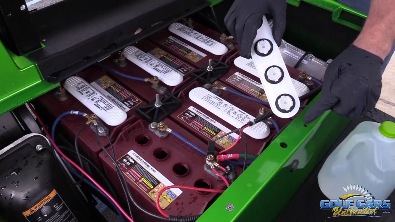 How to Fill Your Electric Golf Car Batteries | Golf Cart Maintenance