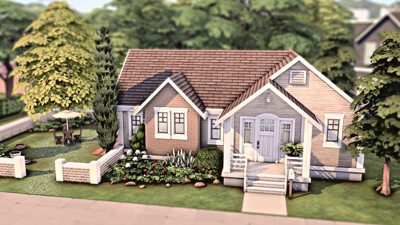 STARTER FARMHOUSE 🏡 The Sims 4 Speed Build | No CC