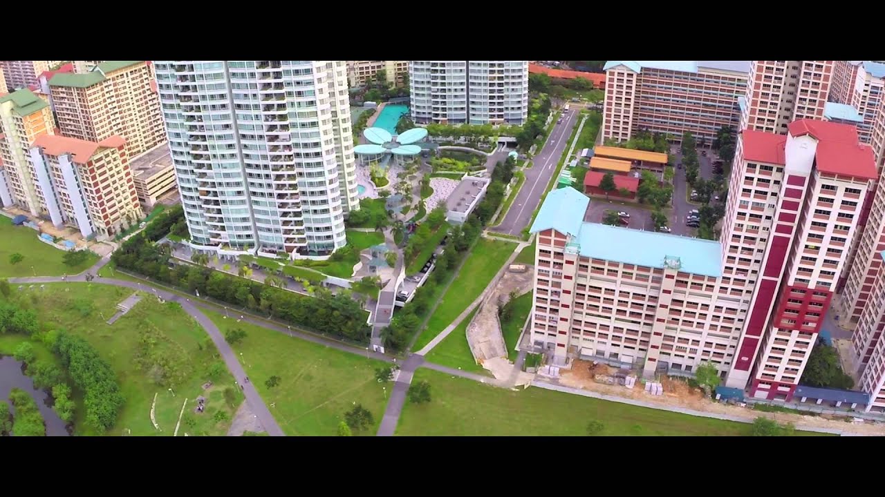 Bishan - Ang Mo Kio Park view from a bird  (Aerial Singapore)
