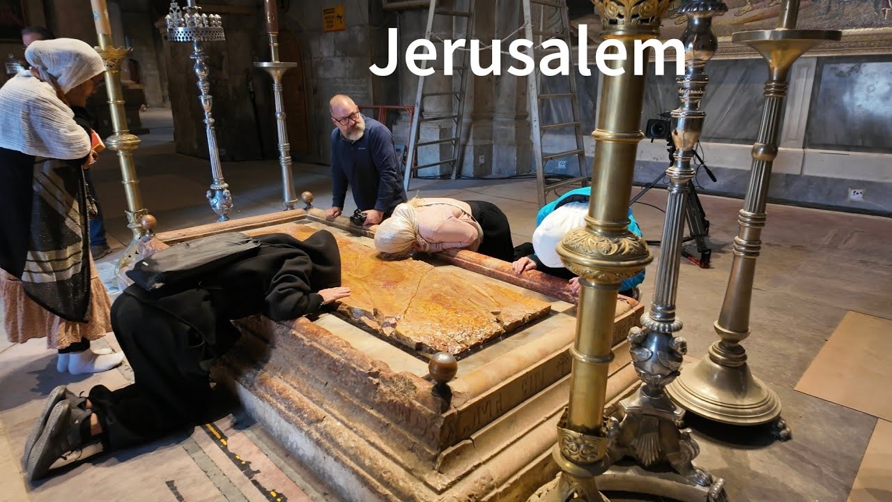 Jerusalem April 9. The Church of the Holy Sepulcher is preparing for Orthodox Easter.