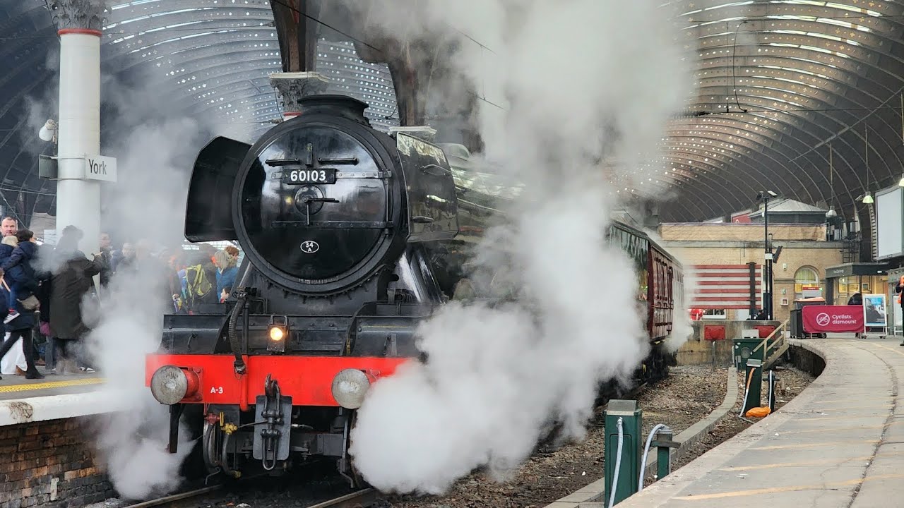 NRM 60103 'The Flying Scotsman' Obbliterates York Working 5Z73 19/2/25