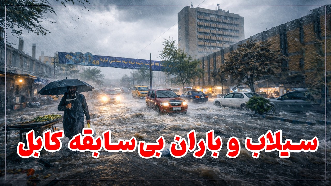 باران شدید و سیلاب ناگهانی، چهره کابل را تغییر داد Heavy Rain and Sudden Floods in Kabul