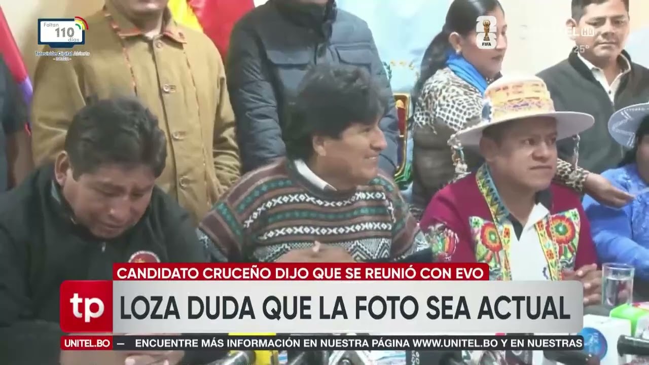 Loza duda que foto de candidato con Evo sea actual