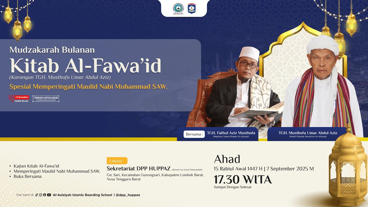 🔴LIVE MUDZAKARAH KITAB AL-FAWA'ID SPESIAL DALAM RANGKA MEMPERINGATI MAULID NABI MUHAMMAD SAW 1447 H