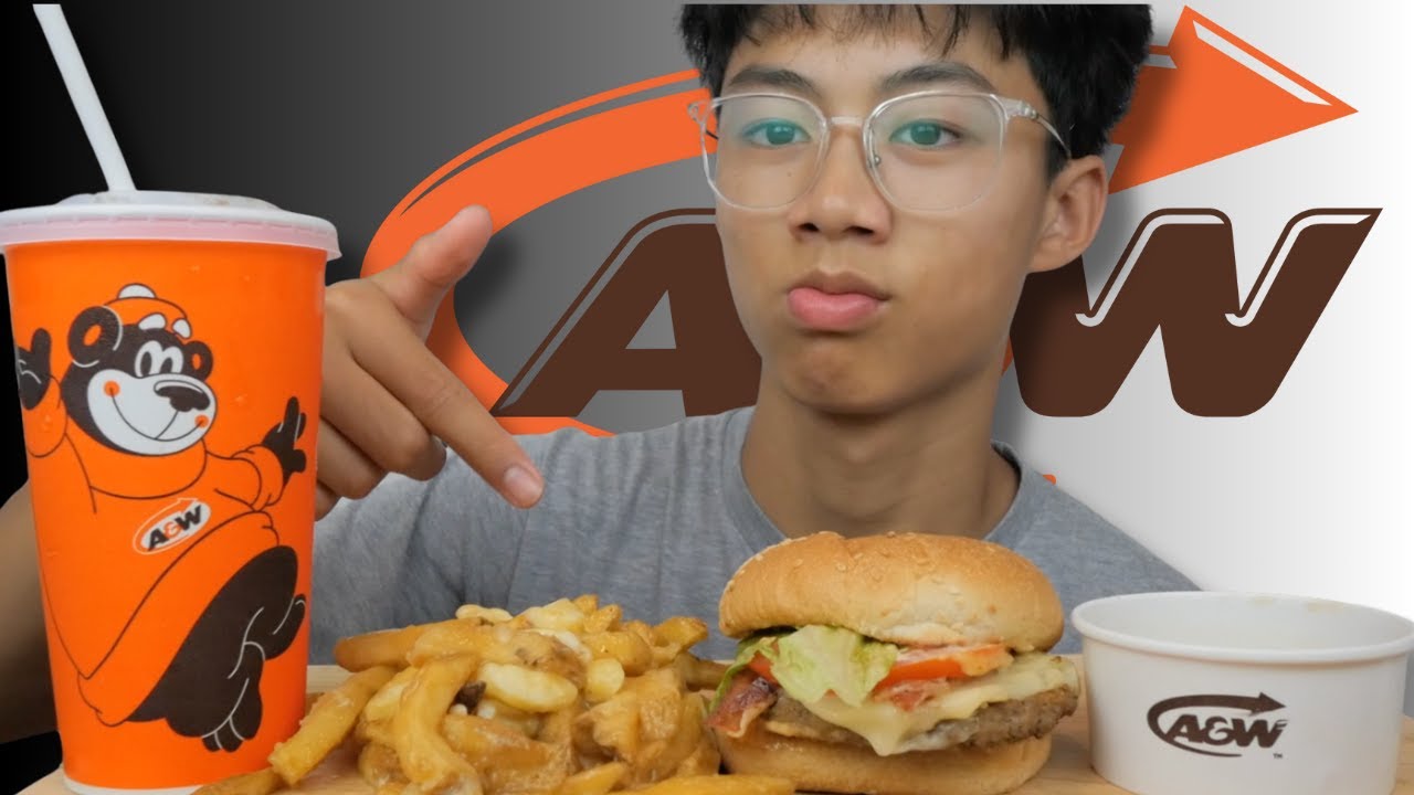 A&W MOZZA Burger Meal with Canadian Poutine | N.E Let's Eat